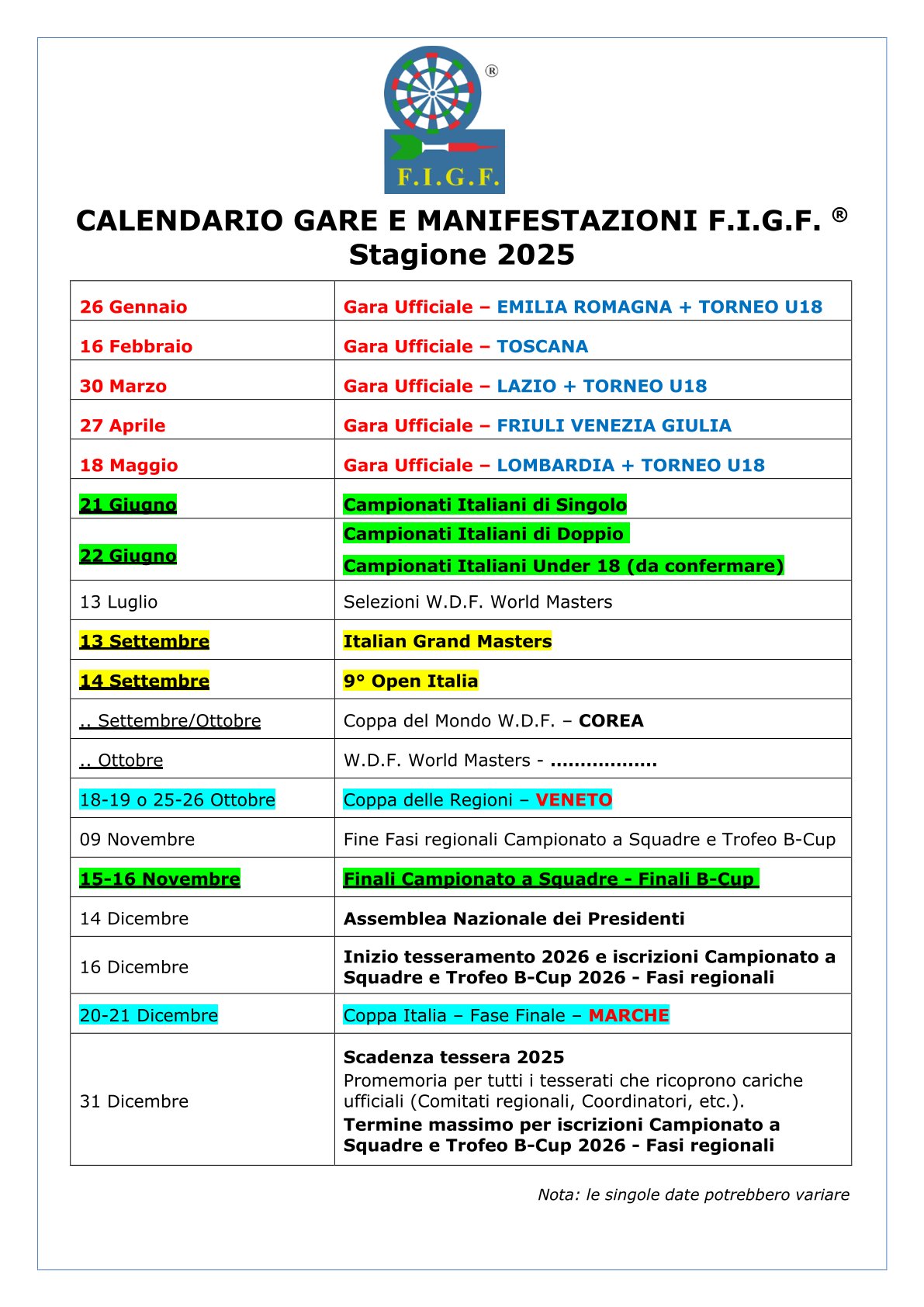 CALENDARIO GARE E MANIFESTAZIONI F.I.G.F._2025_0412024